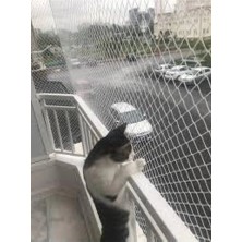 Kadirtarım 2,50 x 1 Metre Kedi Filesi Montaj Mağzemeli Kedi Koruma Filesi 1 mm Balkon Filesi Güvenlik Ağı