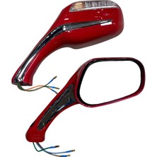 Mondial 151 Rs Sinyalli Ayna Takımı Kırmızı