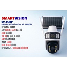 Solar 4g E-Sim Ptz 4mp(2+2mp) Yapay Zeka Aov Destekli Güvenlik Kamerası