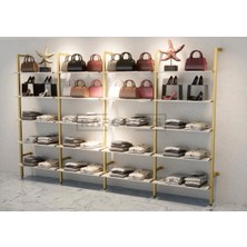 Md Vitrin Dekorasyon Raf Sistemi, Askılık Sistemi, Butik Rafı, Mağaza Stand, Giyinme ODASI-255X250