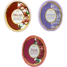 Lawin 3’lü Hediye Sabun Seti – Lavanta, Nar ve Argan Özlü Süngerli Sabun - Duş Sabunu