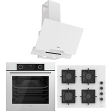 Ferre Beyaz Ankastre Set (D064-SA - SC206 Fa - XE63CB Fryart Airfry)