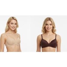 Bonbon Kadın Balensiz Kuplu Soft Bra 2'li Paket Sütyen BB2323
