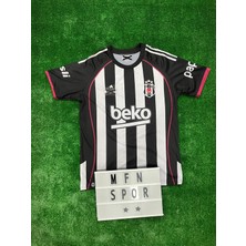 Beşik.taş Siyah Beyaz Iç Saha 2025/2026 Yeni Sezon Arkası Boş Kısa Kol Forma