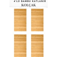 Penthouse Bambu Koltuk Kenarı, Koltuk Sehpası, Yan Sehpa, Koltuk Matı, Bambu Kenar Sehpa 66X37 cm