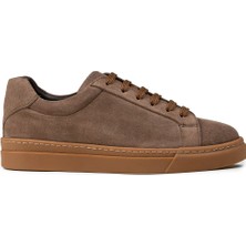 Deery Erkek Hakiki Süet Vizon Renk Sneaker - 02018MVZNC01
