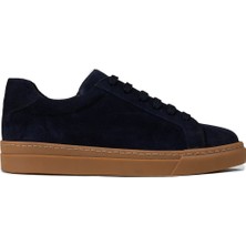 Deery Erkek Hakiki Süet Lacivert Sneaker Ayakkabı - 02018MLCVC01