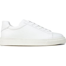 Deery Erkek Hakiki Deri Beyaz Sneaker Ayakkabı - 02018MBYZC01