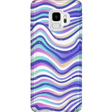 Lelia Samsung Galaxy S9 Uyumlu Baskılı Şeffaf Telefon Kılıfı | Koleksiyon: Colorwave Flux