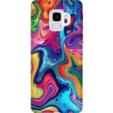 Lelia Samsung Galaxy S9 Uyumlu Baskılı Şeffaf Telefon Kılıfı | Koleksiyon: Colorwave Flux