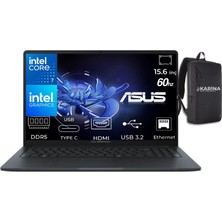 Asus Expertbook B1 Core 7-150U B1503CVA-IS78020-K26 32GB 512GB Intel UHD W11PRO 15.6" 60Hz Notebook & Karina Çanta