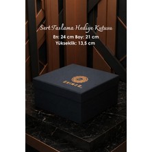 Grimor Life 1 Adet Sert Taslama Varak Logolu Hediye Kutusu – Şık ve Dayanıklı Hediye Kutusu 24 cm x 21 cm x 13,5 cm