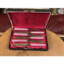 TT Avusturya Porselen Saplı Meyve Bıçağı Takımı - Orijinal Kutusunda Bıçaklar 15 cm Uzunluğunda