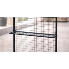 Rafburada 2 Adet Tel Panoya Geçen Sık Telli Tel Raf SIYAH-10X90 cm