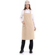 Bilenn Tekstil Askılı Önlük Cepli - Bej