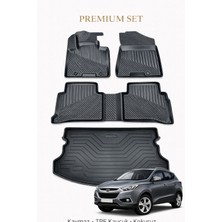 Black Gold Hyundai IX35 2010-2015 Uyumlu 3D Oto Paspas ve Bagaj Havuzu Set Premium