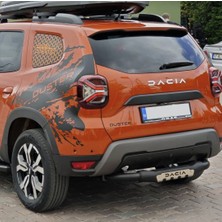 Aftermarket Dacia Duster 2010+ Arka Tampon Koruma Demiri Duster Yazılı Siyah