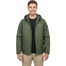 Ziege - Playoff Yeşil Kapüşonlu Yağmurluk & Rüzgarlık Teknik Ceket