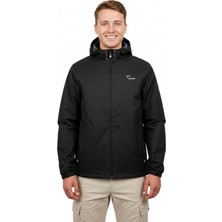 Ziege - Playoff Siyah  Kapüşonlu Yağmurluk & Rüzgarlık Teknik Ceket