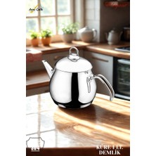  1 lt. küre çelik kulplu tek demlik