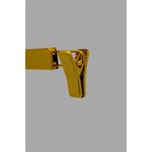 Modern Raf Gold Çift Mandallı Askı 5'li Paket