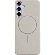 Vissona Samsung Galaxy S25 Plus Uyumlu Içi Kadife Magsafe Wireless Şarz Özellikli Taş Renkli Telefon Kılıfı