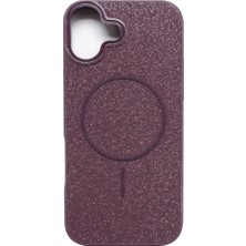 Vissona iPhone 17 Uyumlu Telefon Kılıfı Magsafe Wireless Şarj Özellikli Simli Lüks Silikon Kılıf