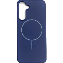 Vissona Samsung Galaxy S23 Fe Uyumlu Içi Kadife Magsafe Wireless Şarj Özellikli Lacivert Renkli Telefon Kılıfı
