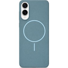 Vissona Samsung Galaxy S25 Edge Uyumlu Içi Kadife Magsafe Wireless Şarj Özellikli Mint Yeşil Renkli Telefon Kılıfı
