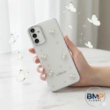 Beyaz Kelebek Model Şeffaf Kılıf Samsung A36/A56 Model Uyumlu