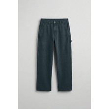 Abluka Online Erkek Baggy Marangoz Cepli Jean Pantolon Mavi