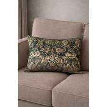 Lena Maison Lalezar Varaklı Kırlent Kılıfı Yeşil-Gold 30X47 cm