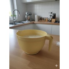 abnturk 3 Litre Derin Ölçü Kabı ve Karıştırma Kabı - 20X15 cm - Sarı - Kaymaz Taban Özel Tasarım