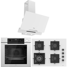 Ferre Beyaz Ankastre Set (D064 Sa  - SC406 Wfa - QEP64CB Fryart Steam & Airfry )