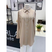 2k Bej Düğmeli Gömlek