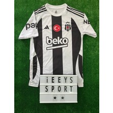 Beşik.taş Siyah Beyaz Iç Saha Arkası Boş Kısa Kol Forma