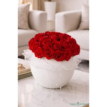 Yapay Çiçek Sitesi Yapay Kız Isteme Çiçeği Özel Gün Buketi 28 Güllü Model 10