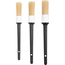 Carsense 3'lü Detay Fırçası Seti Yoğun Kıllı Lüks Çizmeyen Fırça Beyaz