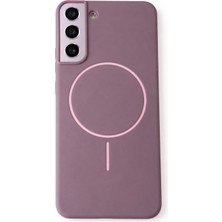 Vissona Samsung Galaxy S22 Plus Uyumlu Içi Kadife Magsafe Wireless Şarz Özellikli Gül Kurusu Renkli Telefon Kılıfı