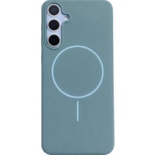 Vissona Samsung Galaxy S24 Fe Uyumlu Içi Kadife Magsafe Wireless Şarj Özellikli Mint Yeşil Renkli Telefon Kılıfı