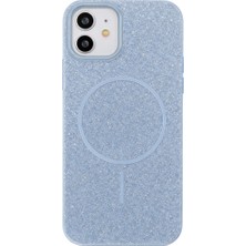 Vissona iPhone 11 Uyumlu Telefon Kılıfı Magsafe Wireless Şarj Özellikli Simli Lüks Silikon Kılıf