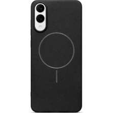 Vissona Samsung Galaxy S25 Edge Uyumlu Içi Kadife Magsafe Wireless Şarj Özellikli Siyah Renkli Telefon Kılıfı