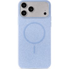 Vissona iPhone 17 Pro Max Uyumlu Telefon Kılıfı Magsafe Wireless Şarj Özellikli Simli Lüks Silikon Kılıf
