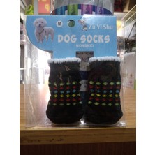 Dog Socks Köpek Kedi - Kaymaz Taban Örgülü & Evcil Hayvan Ayak Çorabı M Beden