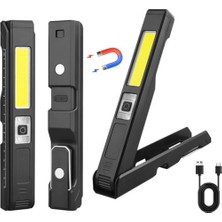 farissu Gold Silver GS-2070 30W Şarjlı Mıknatıslı Katlanabilir LED Çalışma Lambası - Oto Tamir ve Kamp Feneri