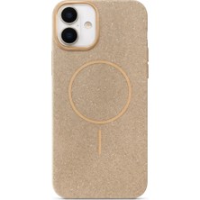 Vissona iPhone 16 Plus Uyumlu Telefon Kılıfı Magsafe Wireless Şarj Özellikli Simli Lüks Silikon Kılıf