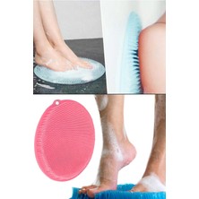 Privo Vantuzlu Silikon Banyo Masaj Pedi Duvara Yapışan Sırt Kese Ayak Fırçası Yıkama Lifi