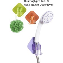 Privo Duş Başlığı Tutucu Askılı Kendinden Yapışkanlı Banyo Kancalı Askılık Organizer