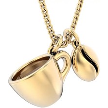 Chocli 18 Ayar Altın Kaplama Kahve & Çekirdek Kolye CH0803 Gold