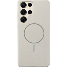 Vissona Samsung Galaxy S25 Ultra Uyumlu Içi Kadife Magsafe Wireless Şarz Özellikli Taş Renkli Telefon Kılıfı